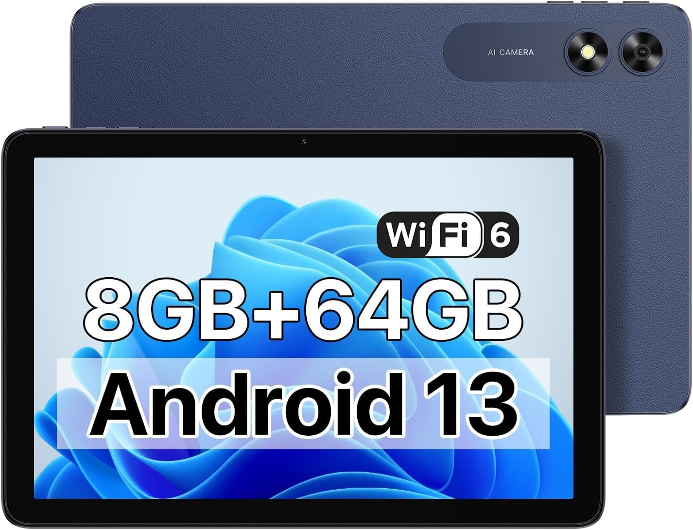 UMIDIGI Android 13 Tablet 2023, G2 Tab 8(4+4) GB+64GB up to 1TB, 10.1-inch Tablet 8MP+8MP Dual Camera, WiFi 6 Bluetooth 5.0 6000mAh Split Screen Android Tablet