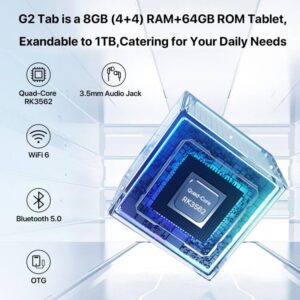 UMIDIGI Android 13 Tablet 2023, G2 Tab 8(4+4) GB+64GB up to 1TB, 10.1-inch Tablet 8MP+8MP Dual Camera, WiFi 6 Bluetooth 5.0 6000mAh Split Screen Android Tablet