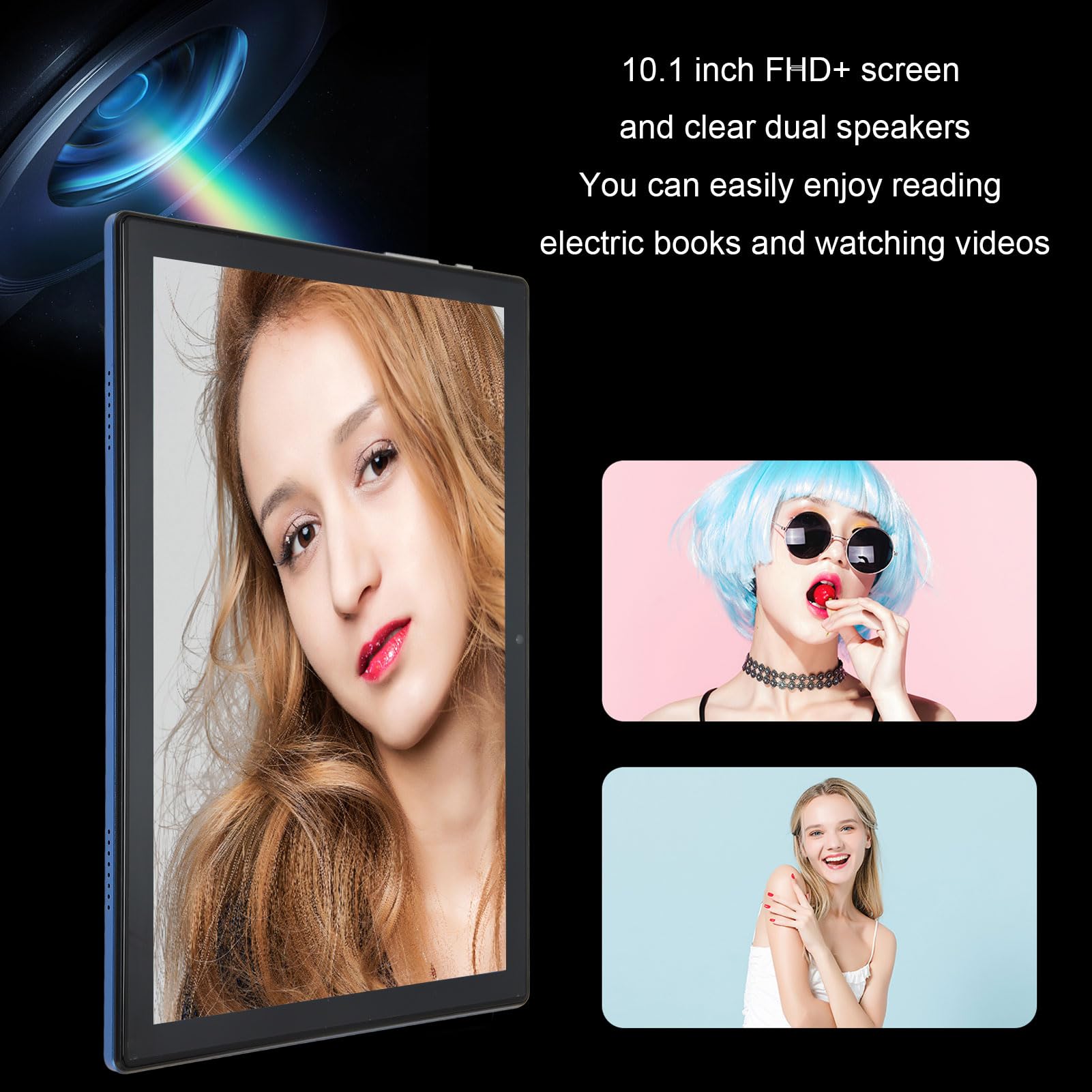 2 in 1 Tablet 10.1 inch, 8 Core CPU 8+256G RAM 5G WiFi Tablet Computer with Keyboard, Dual SIM Dual Standby, Front 8MP, Rear 16MP Camera (US Plug)