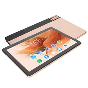 folosafenar office tablet, octa core cpu aluminum alloy 10.1 inch fhd 5g wifi 4g lte dual camera tablet pc gold color for business (us plug)