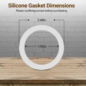 Gasket Seal Ring Replacement for Aluminium Stovetop Coffee Maker Pots 3 Cups & 4 Cups Spare Food Grade Silicone (Better Than Rubber) -8 PACK