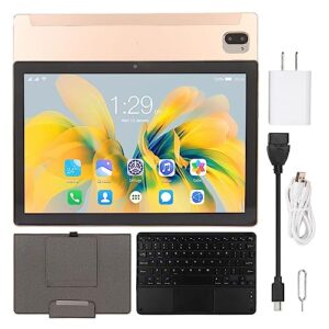 SHYEKYO Tablet PC, Aluminium Alloy 10.1in FHD HD Tablet 6GB RAM 128GB ROM 5G WiFi 4G LTE Octa Core CPU with Keyboard for Travel (US Plug)