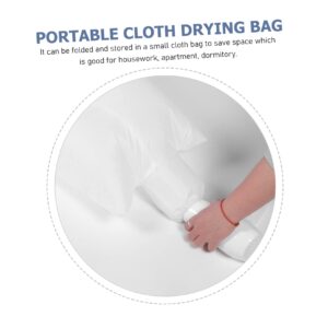 Zerodeko 4pcs Dryer Fast Drying Bag Folding Drying Clothes Drying Bag Air Bags for Clothes Pants Drying Mini Dryer Cloth Air Dry Bag Travel White Down Jacket Vacuum Bag Polyester