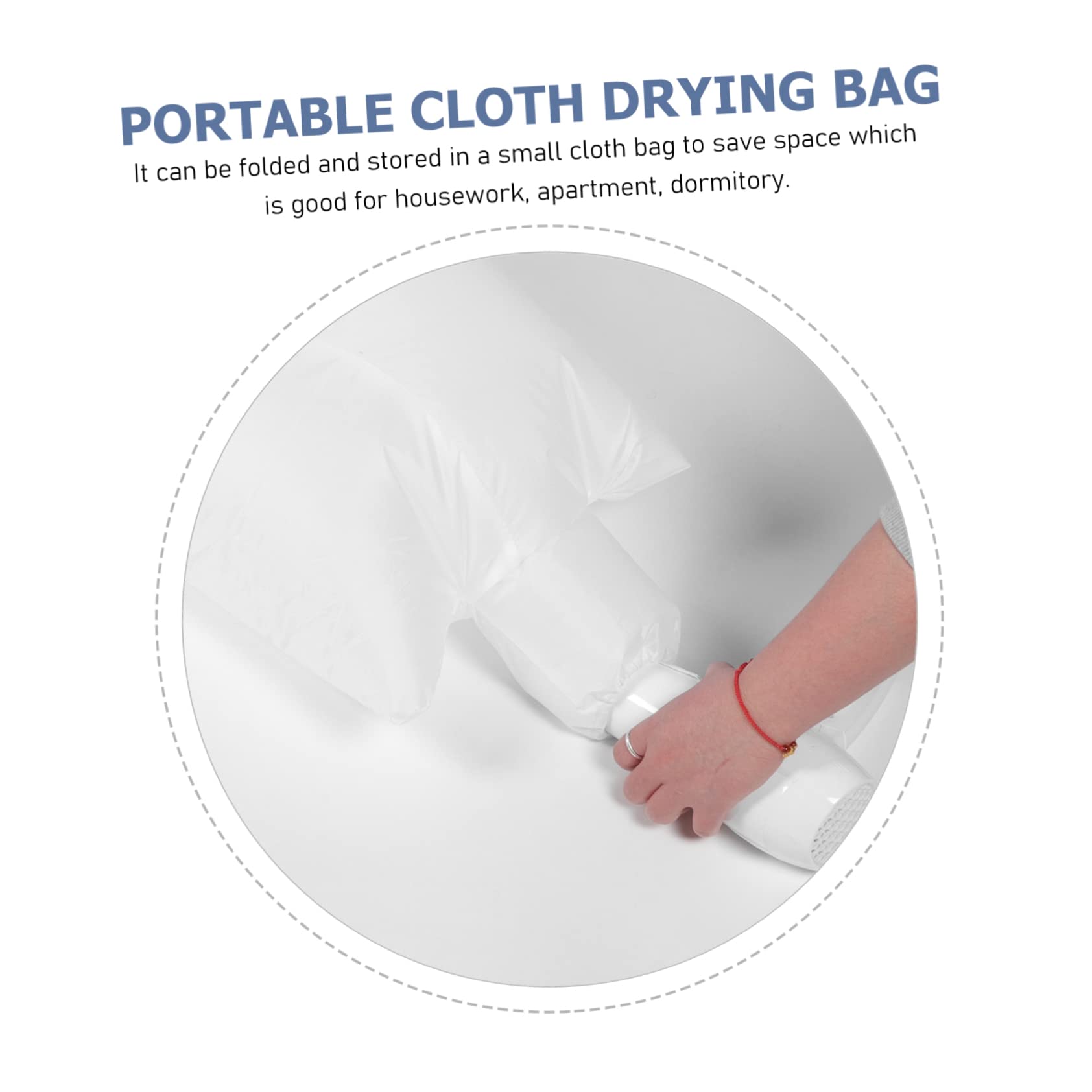 Zerodeko 4pcs Dryer Fast Drying Bag Folding Drying Clothes Drying Bag Air Bags for Clothes Pants Drying Mini Dryer Cloth Air Dry Bag Travel White Down Jacket Vacuum Bag Polyester