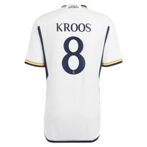 pro soccer specialists kroos #8 home soccer jersey 2023/24 (small) white