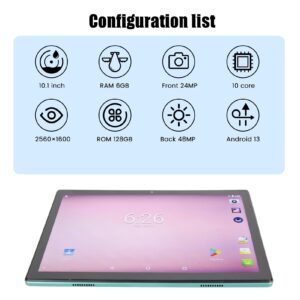 GLOGLOW Office Tablet, 10.1 Inch FHD Octa Core CPU Tablet PC Aluminium Alloy 3 Card Slots with Keyboard for Business (US Plug)