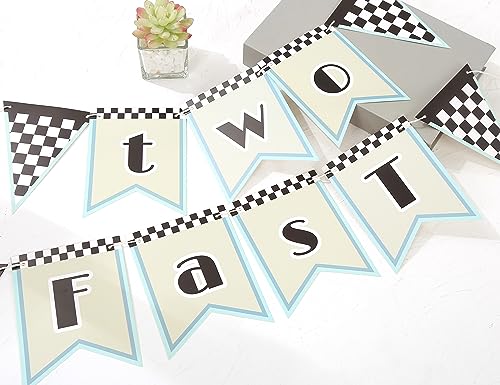 Two Fast Birthday Decorations - Two Fast Banner Racing Car Birthday Party Supplies 2nd Birthday Banner