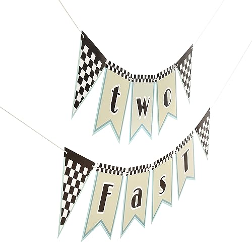 Two Fast Birthday Decorations - Two Fast Banner Racing Car Birthday Party Supplies 2nd Birthday Banner