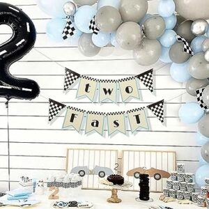 Two Fast Birthday Decorations - Two Fast Banner Racing Car Birthday Party Supplies 2nd Birthday Banner