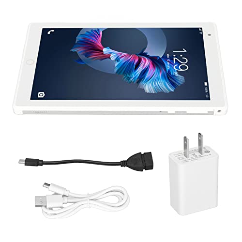 HD Tablet, Type C Charge 4GB 64GB RAM Gaming Tablet Front 2.0 Megapixel Silver for Adults for Office (US Plug)