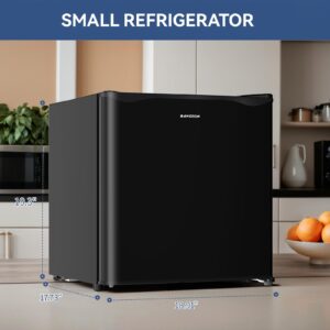 BANGSON Small Refrigerator, 1.6 Cu.Ft Mini Fridge With Freezer, Mini Fridge With Office, Energy Saving, Low Noise, Compact Refrigerator For Office, Apartment, Dorm, Bedroom