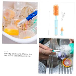 Toyvian 1 Set Electric Bottle Brush Milk Bottle Cleaning Brush Flexible Cleaning Brush Silicone Brush Bottle Cleaner Cleaning Lip Gloss Kit Sponge Baby Makeup