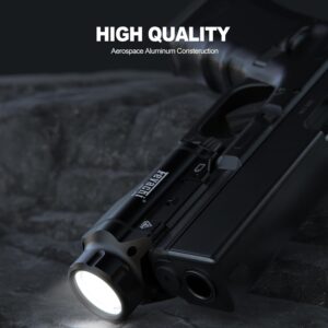 Feyachi HL-20 Pistol Light 1000 Lumen Upgrade LED Weapon Light Compact Rail Mounted Handgun Tactical Flashlight Rail Locating Keys for Picatinny