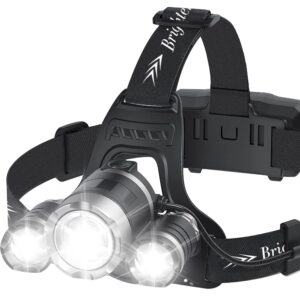 nredxoon led headlamp rechargeable,headlamps for adults with power display,waterproof head lamps for camping high lumen