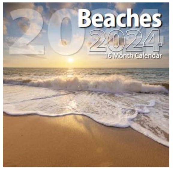 2024 Beaches Full Size Wall Calendar for Planning, Scheduling, and Organizing