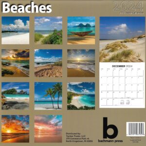 2024 Beaches Full Size Wall Calendar for Planning, Scheduling, and Organizing