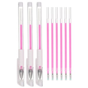 pink eyebrow microblading marker pen skin marker pen stencil markers pen eyebrow marker pen pink (3 *pen + 6 *pen refills)