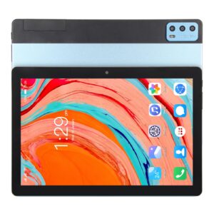 dauerhaft 10.1 inch 2 in 1 tablet, tablet pc 6gb ram 128gb rom octa core processor dual speakers 2.4g 5g dual band wifi rear 16mp for learning for work (us plug)