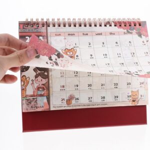 Desktop Calendar Desk Calendar 2024 Monthly Calendar Chinese Standing Calendar Flip Daily Schedule Planner for Home Office Year of The Dragon Desk Calendars