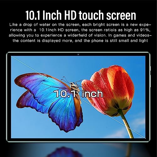 SHYEKYO Tablet PC, 6GB RAM 128GB ROM Octa Core Processor 2.4G 5G Dual Band WiFi 2 in 1 Tablet Front 8MP 100-240V 5.0 for Work Entertainment (US Plug)