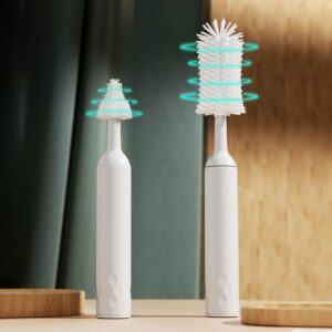 electric bottle cleaner brush for baby bottles - electric bottle brush cleaner, baby bottle washer with nipple brush and straw cleaner brush - take care of your family with electric baby bottle brush