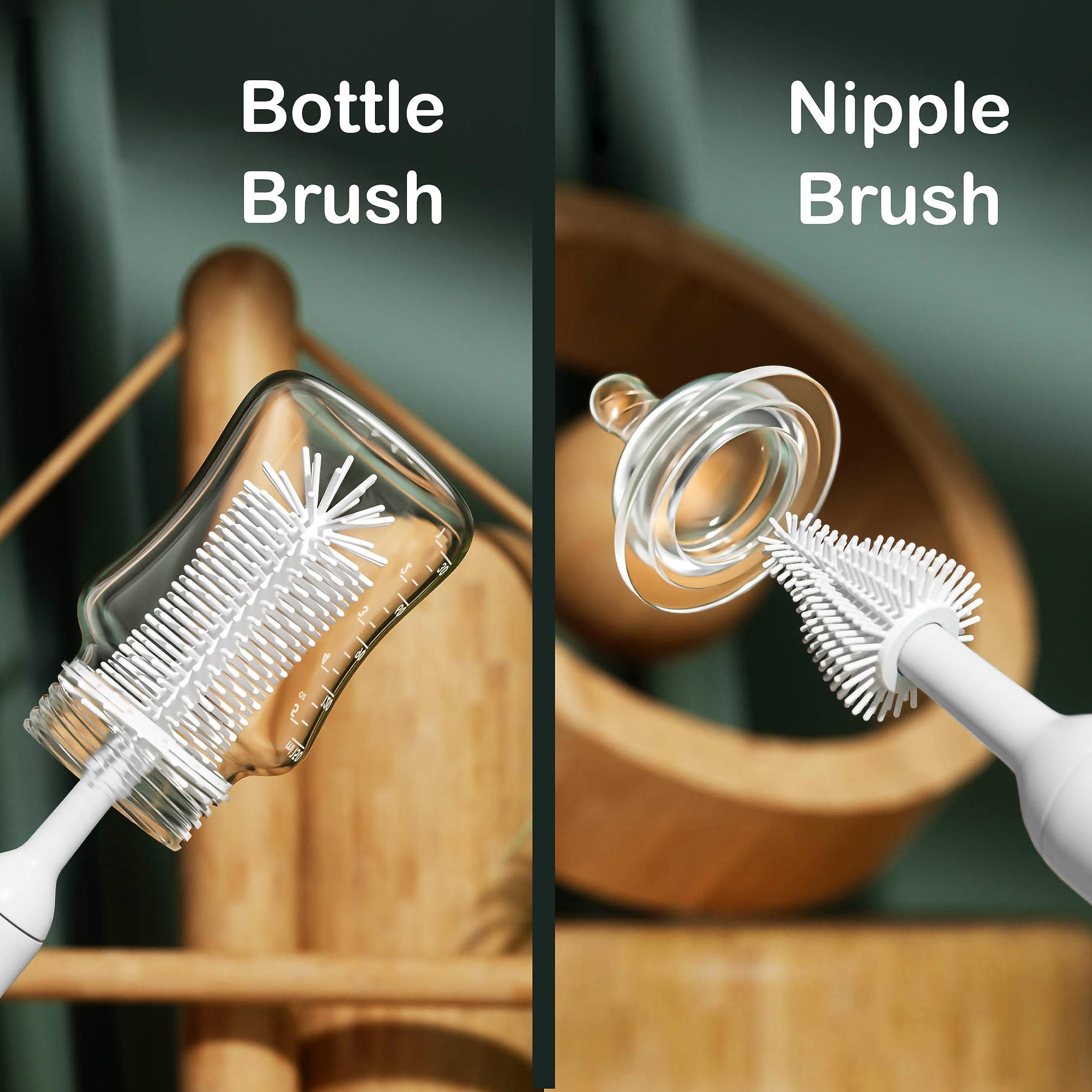 Electric Bottle Cleaner Brush for Baby Bottles - Electric Bottle Brush Cleaner, Baby Bottle Washer with Nipple Brush and Straw Cleaner Brush - Take Care of Your Family with Electric Baby Bottle Brush