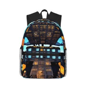 odddot airplane cockpit backpacks lightweight bookbag front utility pocket with built-in organizer - premium backpack