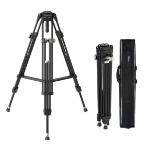 smallrig ad-80 freeblazer heavy-duty tripod, 71" video tripod with 75mm bowl adapter,one-step height adjustment, load up to 33lbs, professional tripod for dslr, camera, camcorder - 4164