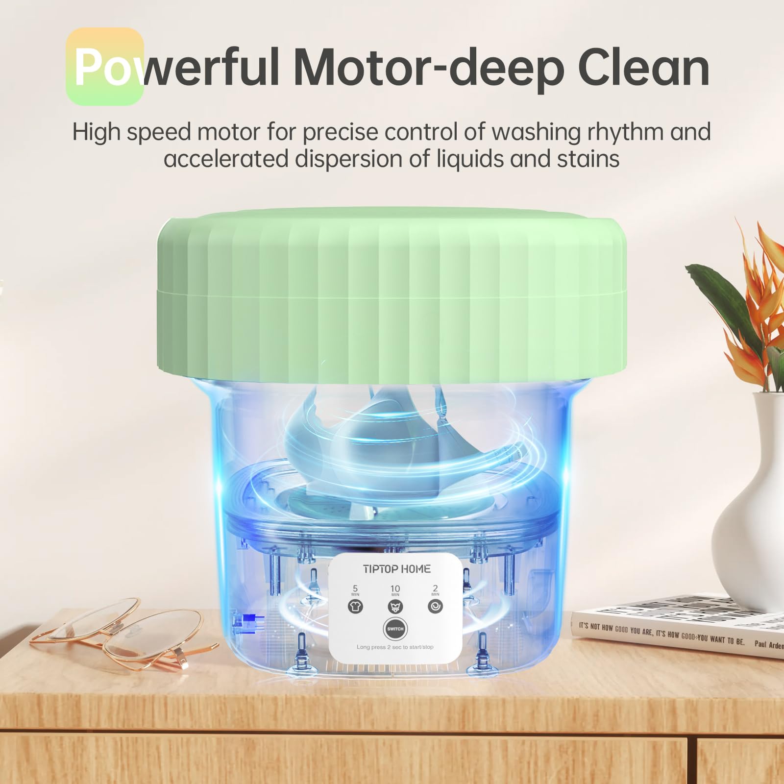 Portable Washing Machine, 6L Foldable Mini Washing Machine, Compact Travel Washing Machine for Small Items Baby Clothes Underwear Socks Towels Apartment Dorm Camping RV Travel Laundry