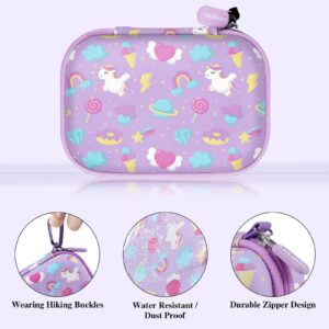 Leayjeen Kids Camera Case Compatible with Goopow/Dwfit/Slothcloud/Colofree/KIZJORYA Kids Camera Toys and Children Digital Video Camera,Best Easter Birthday Festival Gift-Purple Unicorn(Case Only)