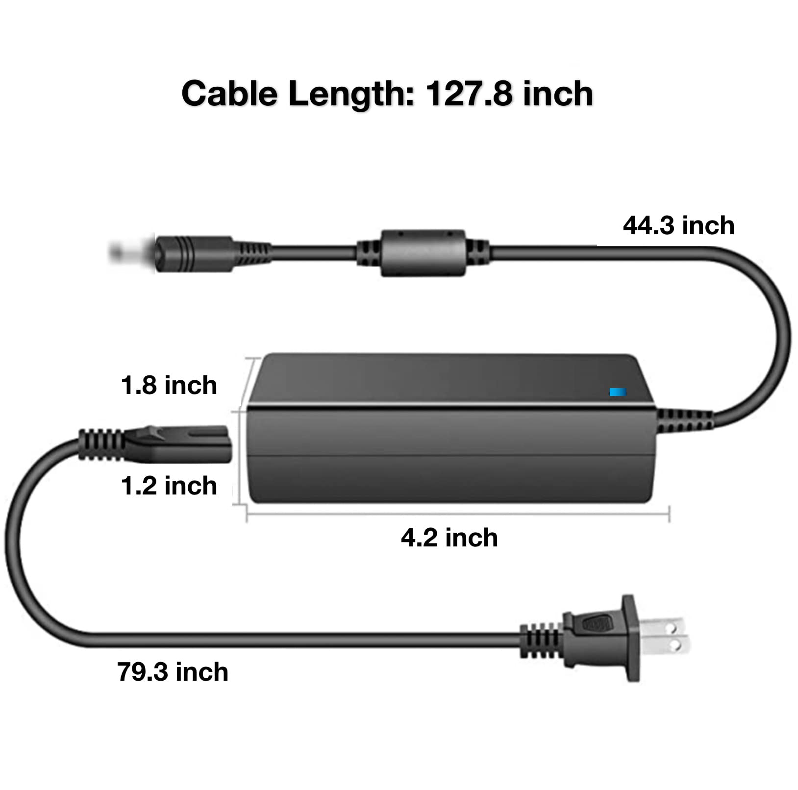 Onerbl New AC/DC Adapter Compatible with Maxoak Bluetti EB240 Portable Power Station 1000W 2400Wh Lithium Battery Solar Generator DC 16-60V 10A Power Supply Cord Cable Battery Charger Mains PSU