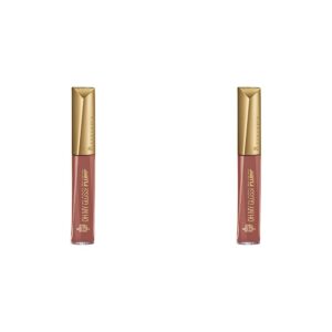 rimmel stay plumped lip gloss, 759 spiced nude, pack of 2
