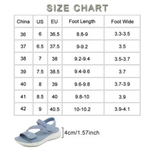 YUANBAO Women Comfortable Sandals Casual Wedge Sandals Orthotic Walking Sandals Waterproof Lightweight Summer Outdoor Shoes for Water, Hiking, Sports, Beach, Swim, Travel