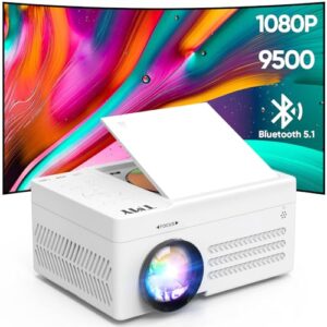 tmy bluetooth projector with dvd player built in, 1080p outdoor projector, mini portable dvd projector compatible with smartphone/pc/tv stick/hdmi/av/usb/tf, indoor & outdoor use