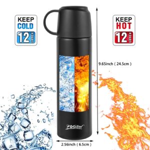 Vacuum Flask Thermos For Hot Drinks With Handle Coffee Cup Travel Mug Double Walled Sports Bottle Insulated Stainless Steel Tumblers Water Bottles Metal