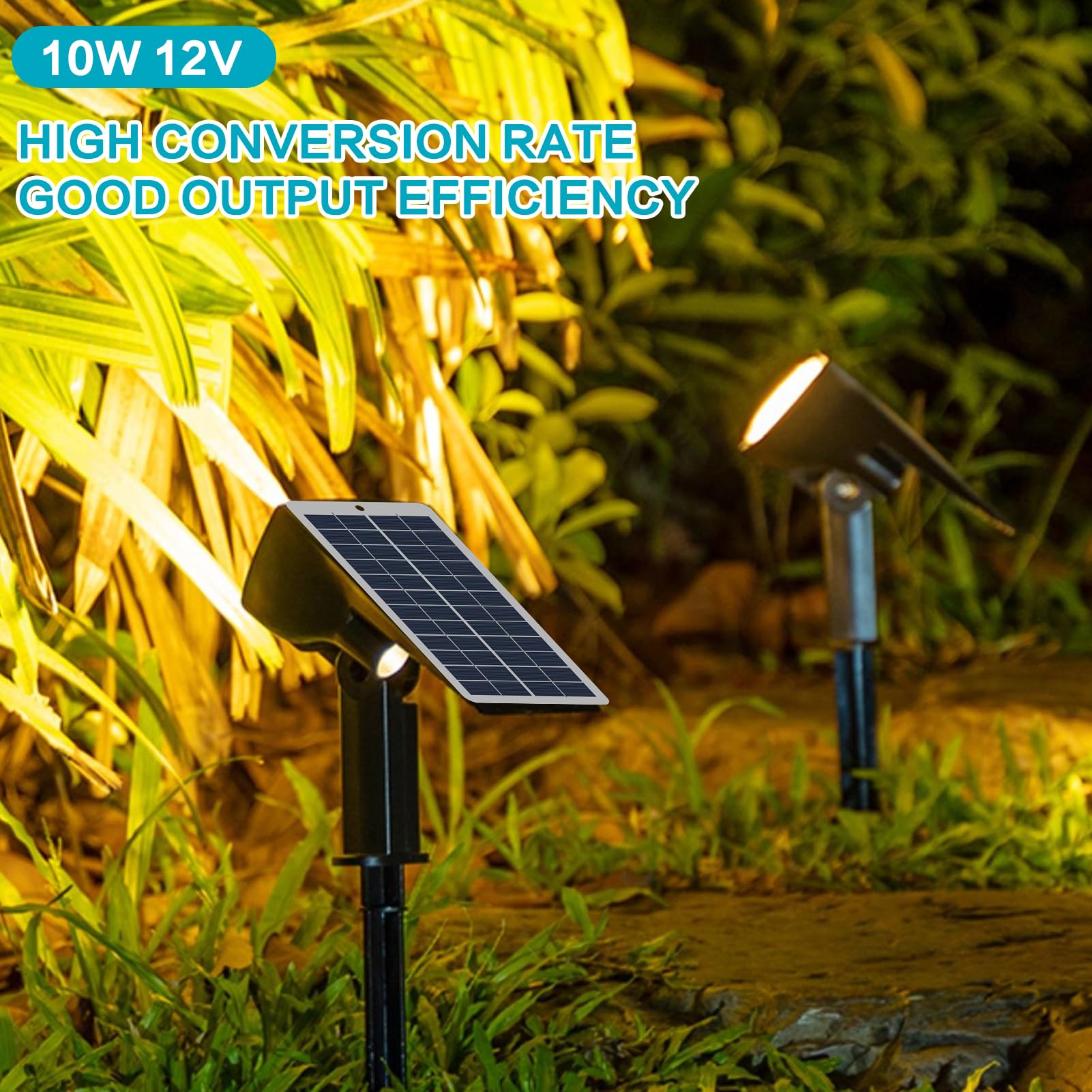 Maxmartt Portable Solar Panel Charger Kits 10W 12V Solar Battery Trickle Charger Maintainer Solar Cells Battery Charger DC Connector for Outdoor Lights Camping
