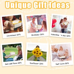 Birthday Gifts for Women, Self Care Gifts for Mom Sister Wife Best Friend Coworker, Get Well gifts for Women Care Package Unique Relaxation Gifts Sunflower Gifts baskets