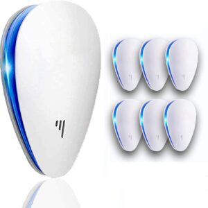 Ultrasonic Pest Repellent(6 Pack), 2023 Newest Electronic Pest Repeller Indoor Plug in Bug Repellent for Pest Control Mosquito, Spider, Mice, Ant, Insects, Roach, Non-Toxic