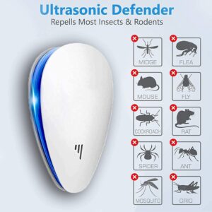 Ultrasonic Pest Repellent(6 Pack), 2023 Newest Electronic Pest Repeller Indoor Plug in Bug Repellent for Pest Control Mosquito, Spider, Mice, Ant, Insects, Roach, Non-Toxic