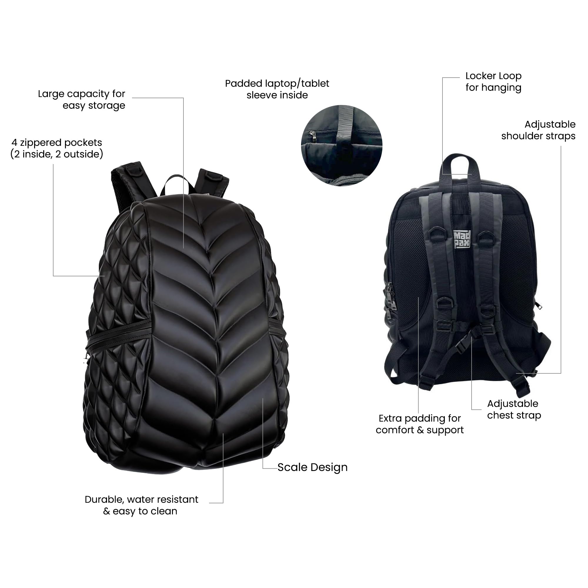 MadPax Scale Backpack - Durable Backpack for Kids - Functional Backpack