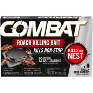 combat large + small roaches roach killing bait stations, 12 count