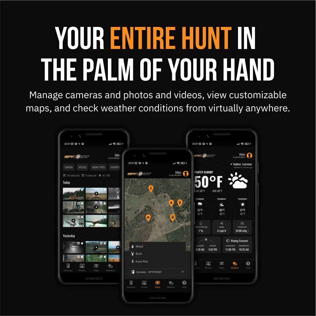 SPYPOINT Flex G-36 Twin Pack Cellular Trail Camera, 36MP Photos and 1080p Videos with Sound, GPS Enabled, Dual-Sim LTE Connectivity, 100' Flash & Detection Range + Two 32GB Micro SD Cards