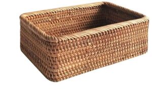 vixpet storage basket desktop sundries snacks toy storage basket household rectangular woven storage basket