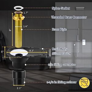 Freestanding Tub Drain Rough-in Kit for Freestanding Bathtub,with Brass Pipe and ABS Pipe,CUPC Certification (Patent No US11168467B2)