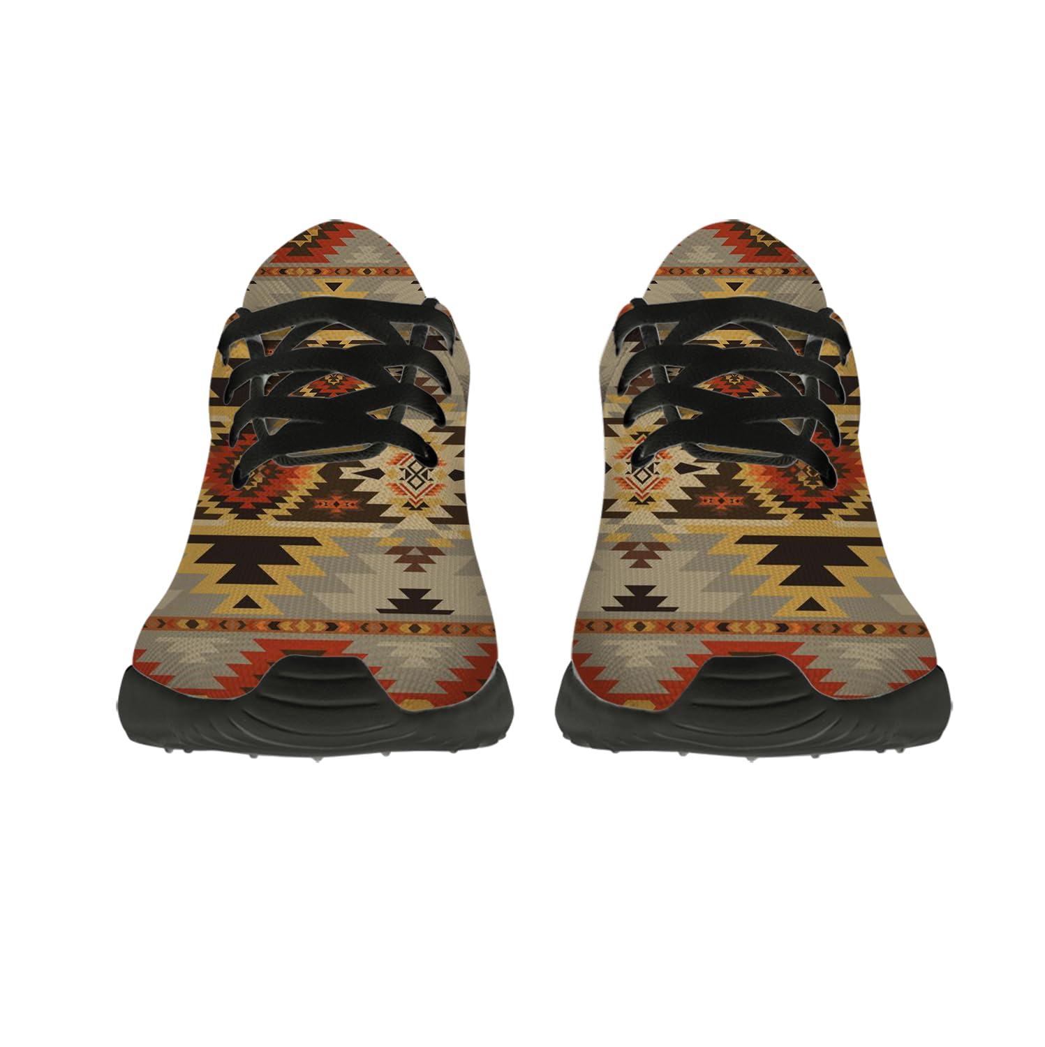 Southwest Print Shoes for Women Men Tennis Running Shoes Walking Sneakers Native American Aztec Print Shoes for Travel Golf Jogging,US Size 6