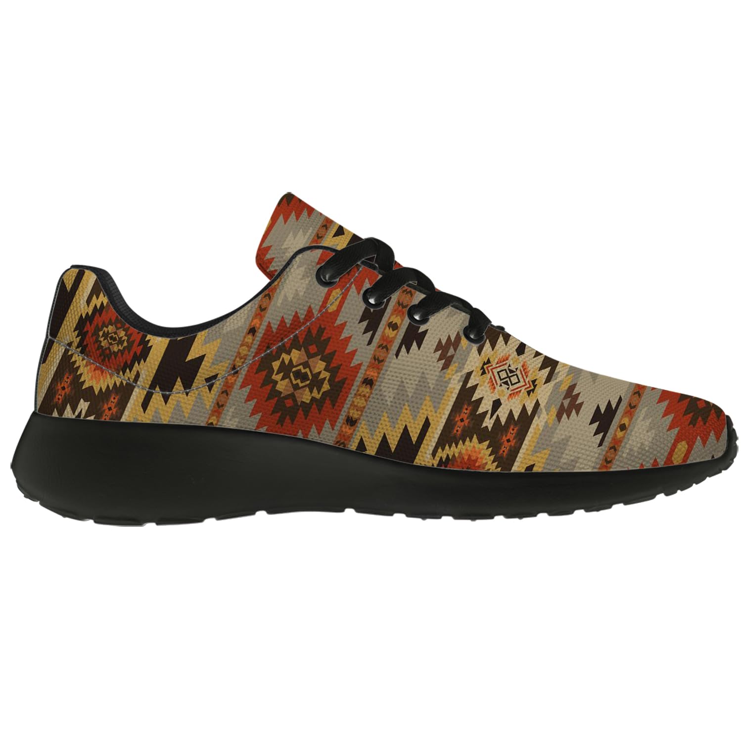 Southwest Print Shoes for Women Men Tennis Running Shoes Walking Sneakers Native American Aztec Print Shoes for Travel Golf Jogging,US Size 6