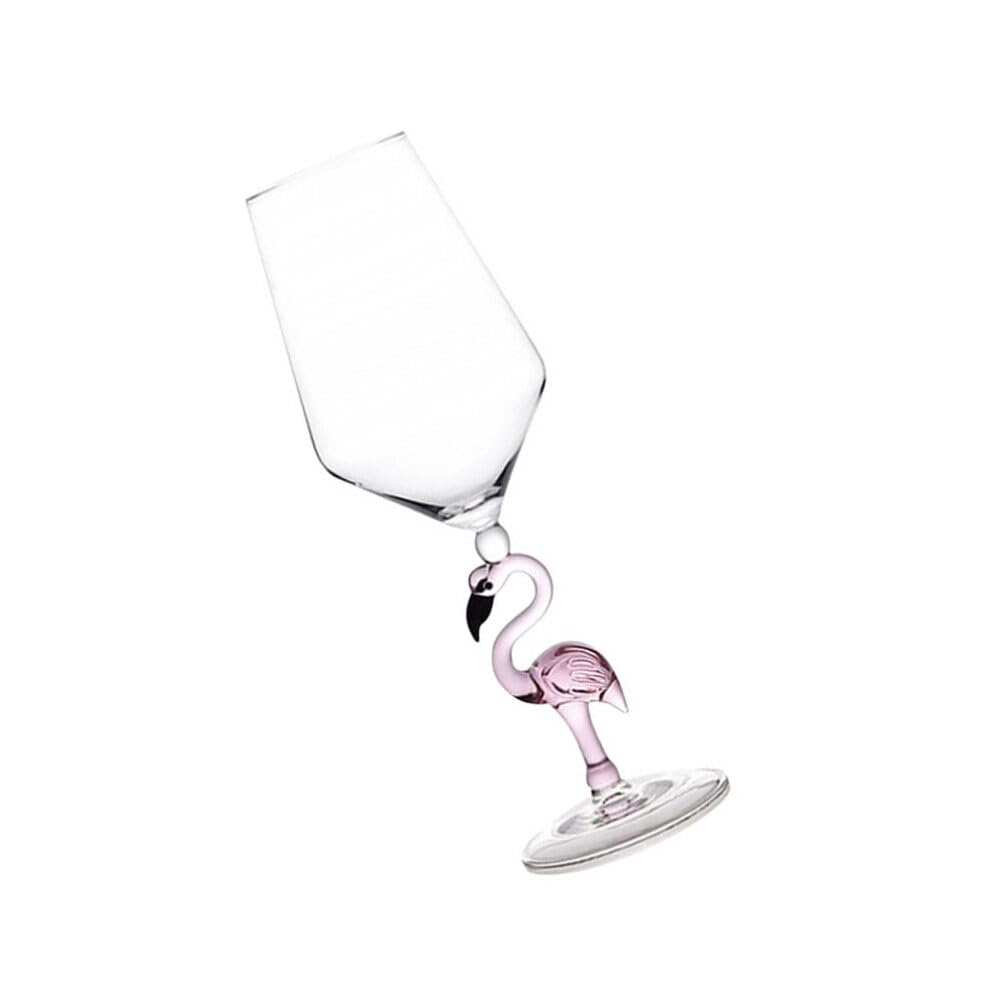 VICASKY Bar Cocktail Glass Pink Flamingo Cocktail Goblet Glass Cool Tableware Unique Bar Wine Housewares Durable Acrylic Flamingo Wine Glass Pink Flamingo Cocktail Glass