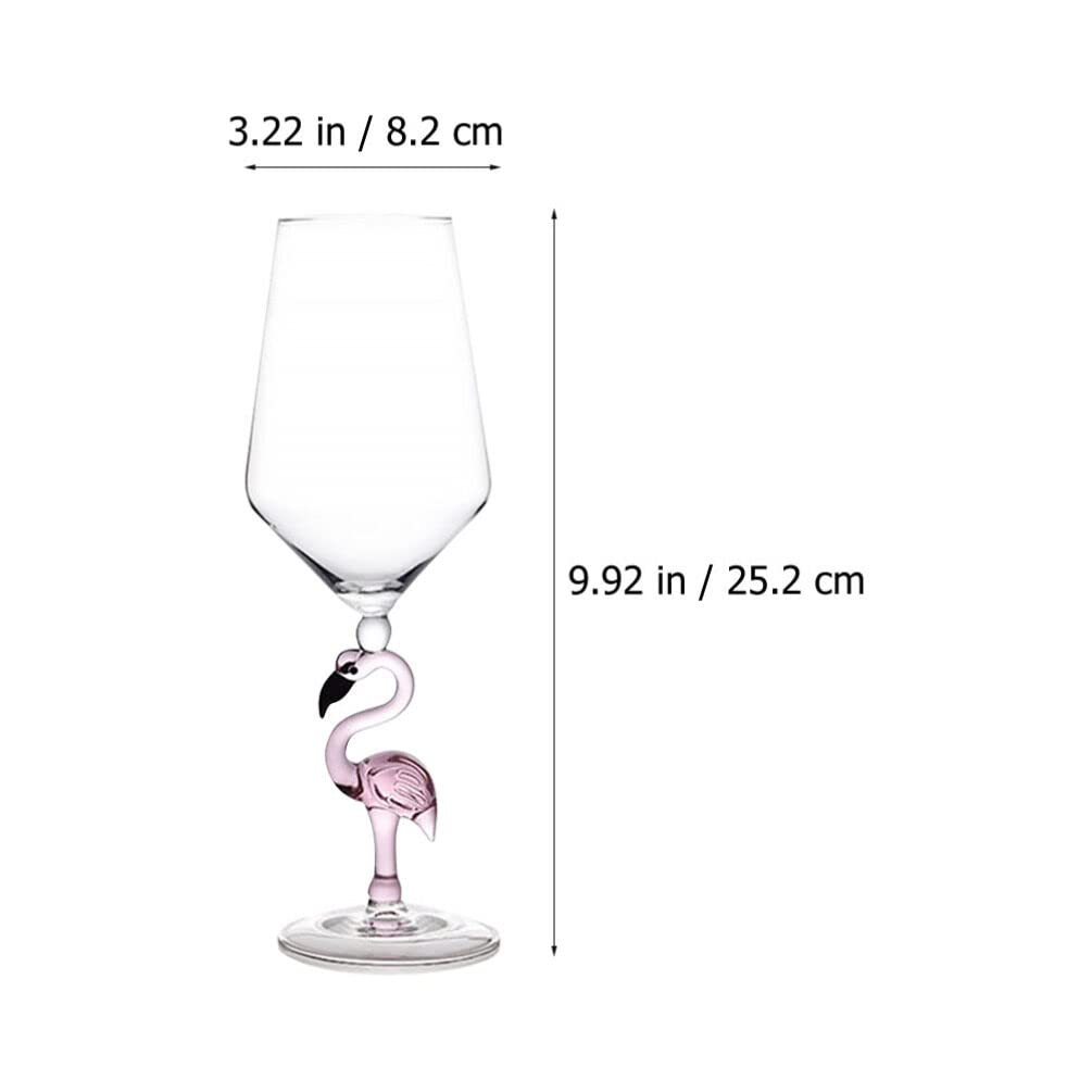 VICASKY Bar Cocktail Glass Pink Flamingo Cocktail Goblet Glass Cool Tableware Unique Bar Wine Housewares Durable Acrylic Flamingo Wine Glass Pink Flamingo Cocktail Glass