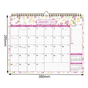 Wall Calendar 2023-2024, 18 Months to View Wall Planner Calendar 2023, Monthly Calendar July. 2023 - Dec. 2024, Wall Planner Calendar for Home or Office, 38 x 29 cm