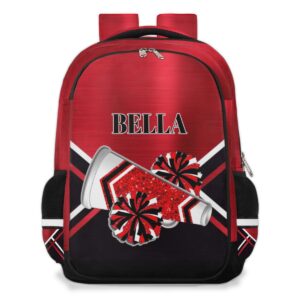 ririx personalized kids backpack custom backpack schoolbag children bookbag for boys & girls glitter red cheer